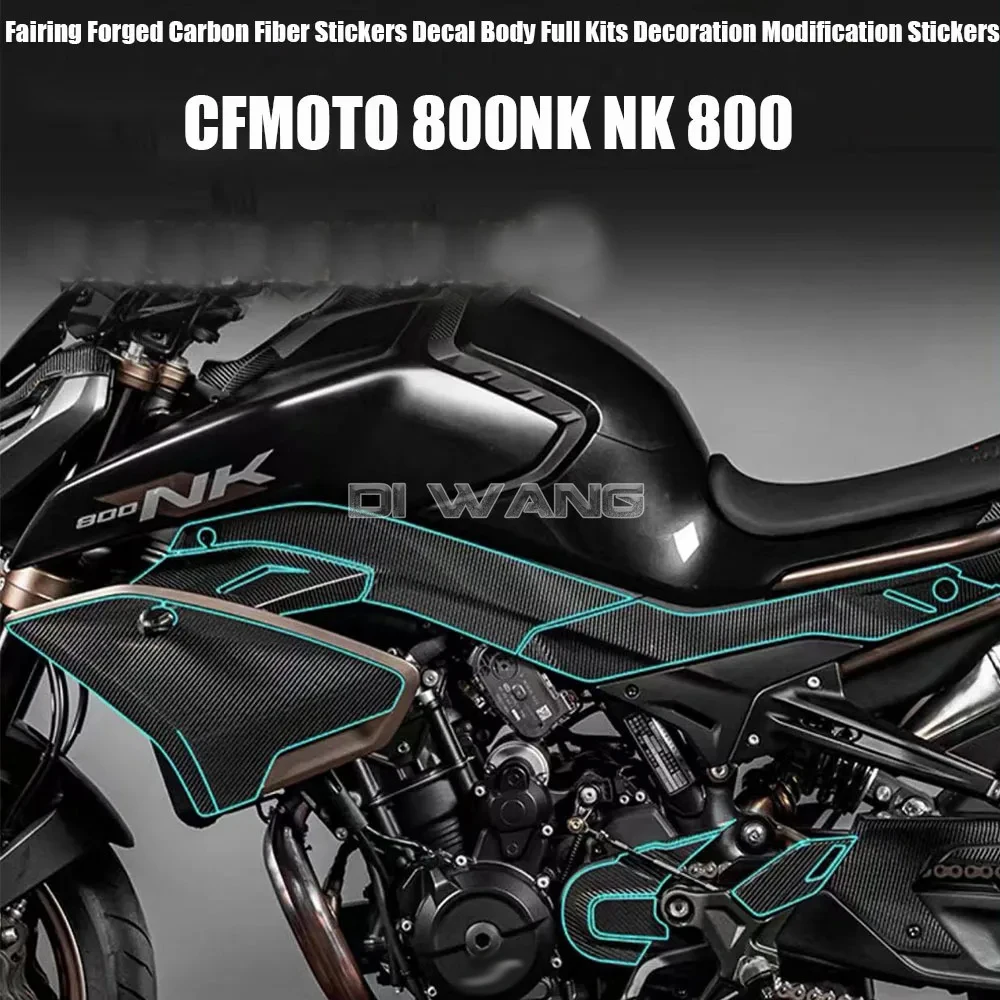 

Motorcycle Fairing Forged Carbon Fiber Stickers Decal Body Full Kits Decoration Modification Stickers For CFMOTO 800NK NK 800