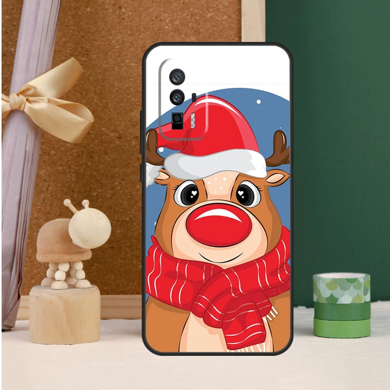 Merry Christmas Reindeer Case For Xiaomi 14 11T 12T 13T Pro 12 13 Lite POCO X6 Pro X3 X4 X5 F3 M5s M6 F5 Pro Cover