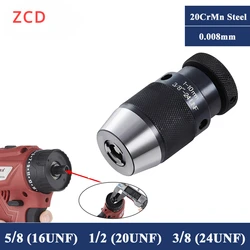 ZCD 16UNF 20UNF 24UNF Thread Dril Chuck Collet Chuck 3/8-24UNF 1-16 5/8-16UNF Keyless Self-tightening Chuck for Drilling Machine