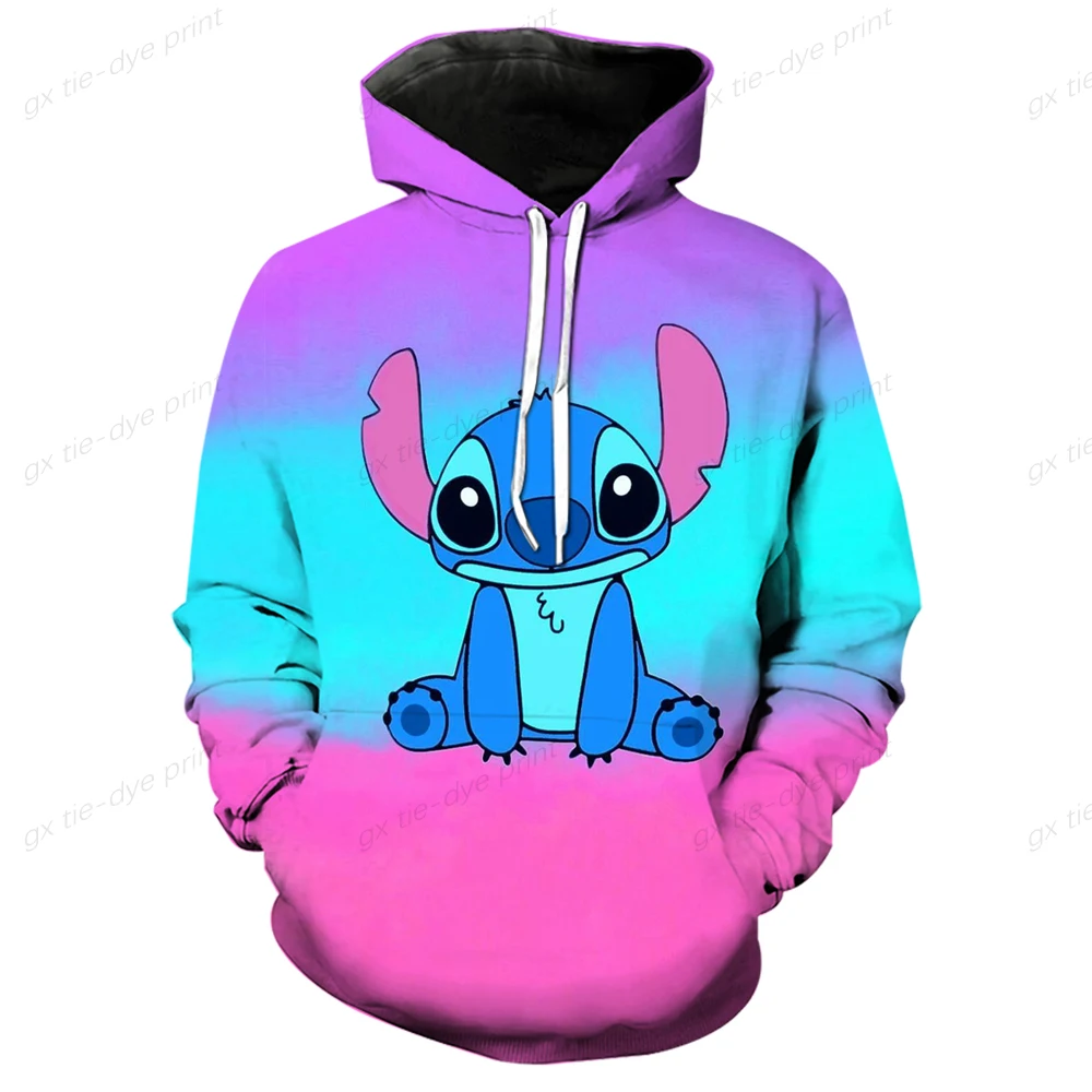 

Autumn Disney Stitch Printed Hoodie Women's Street Wear Long Sleeve Women's Sportswear Loose Women's Clothing
