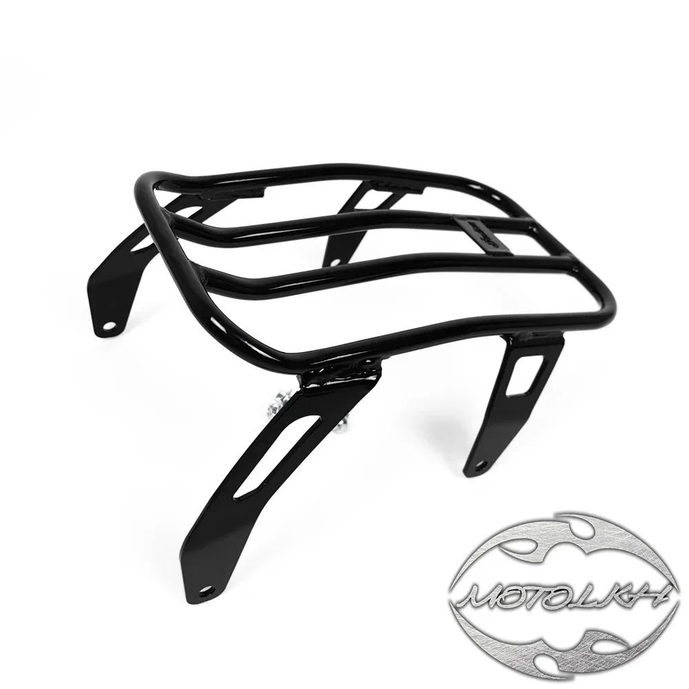 Rack de montagem de bagagem de perfil baixo traseiro preto brilhante para Indian Scout Bobber 18-23