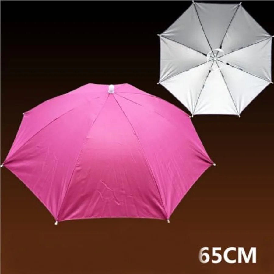 Iutdoorkit Umbrella Hat, Folding Headwear Hands Free Sunshade Double Layer Protection Anti-UV Parasol for Golf, Traveling, Fish - view 3