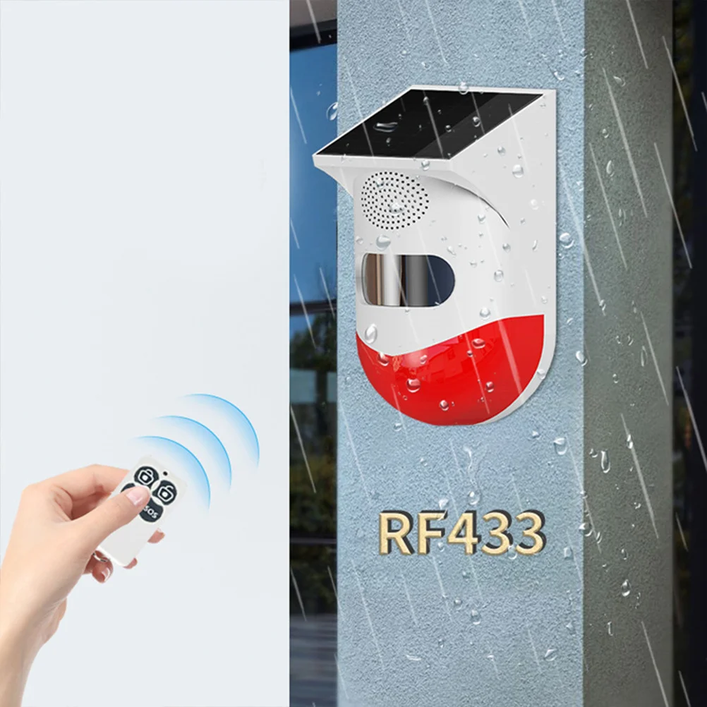 1pc Outdoor Infrarot Alarm Solar Powered Infrarot Sensor Langlebig Motion Alarm Nacht Modus Einfach