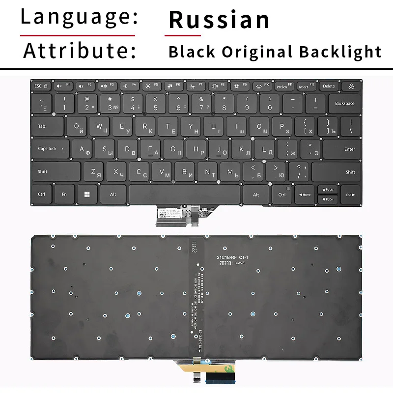 US Russian Layout Keyboard For MI/Xiaomi Redmibook RMA2201 RMA2202 RMA2203 RAM2204 MIA2207 MIA2208 XMA2010 MIF2209 MIA2210 D2201