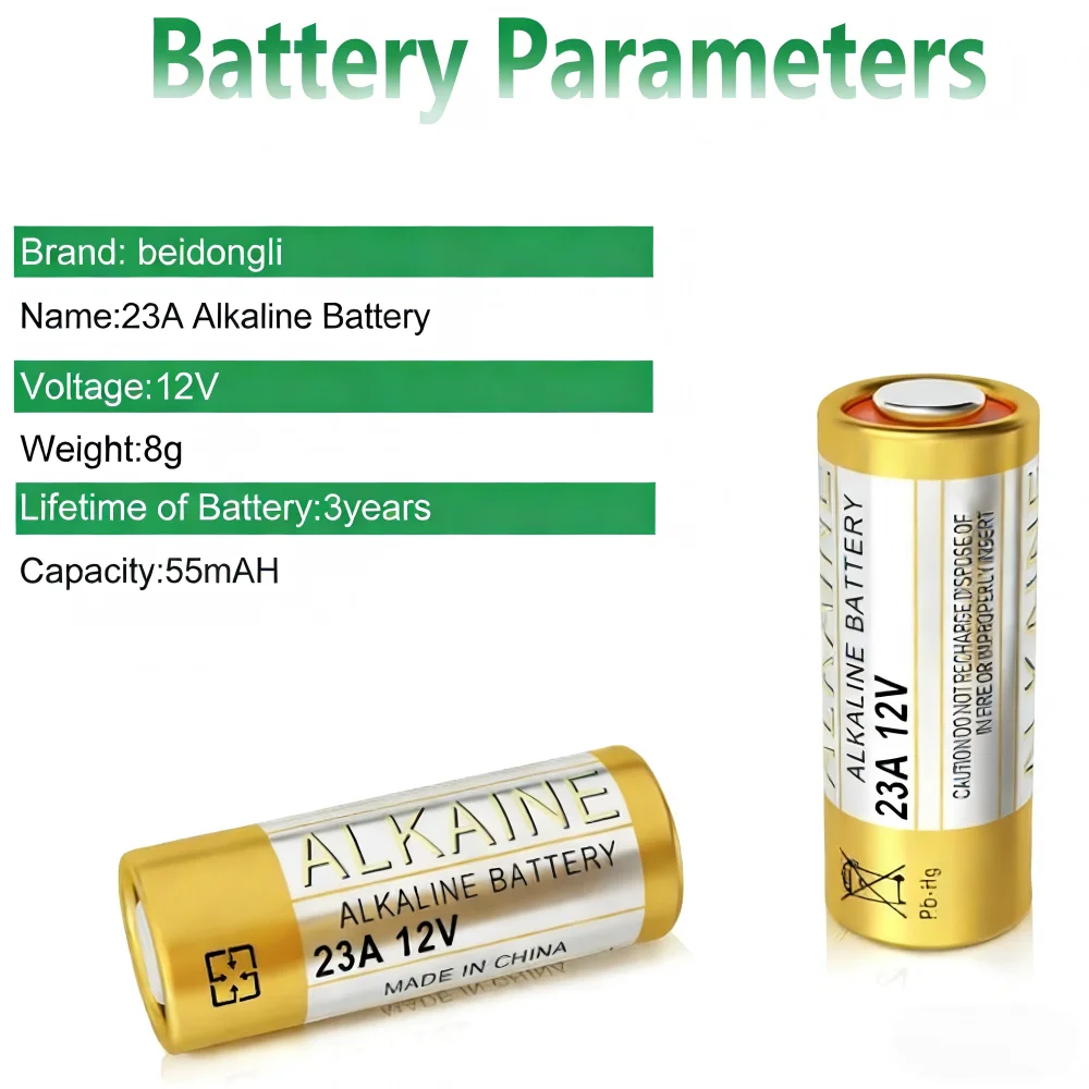 A23 23A 12V Alkaline Batteries 5-50Pcs, Replacement for Doorbell, Remote Controls & Electric Toys