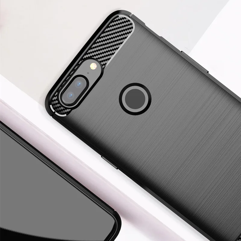 Shock Absorption Phone Cover for Oneplus 5T Silicone Case For One Plus 5t 1+5T Soft TPU Carbon Fiber Cases Coque Fundas