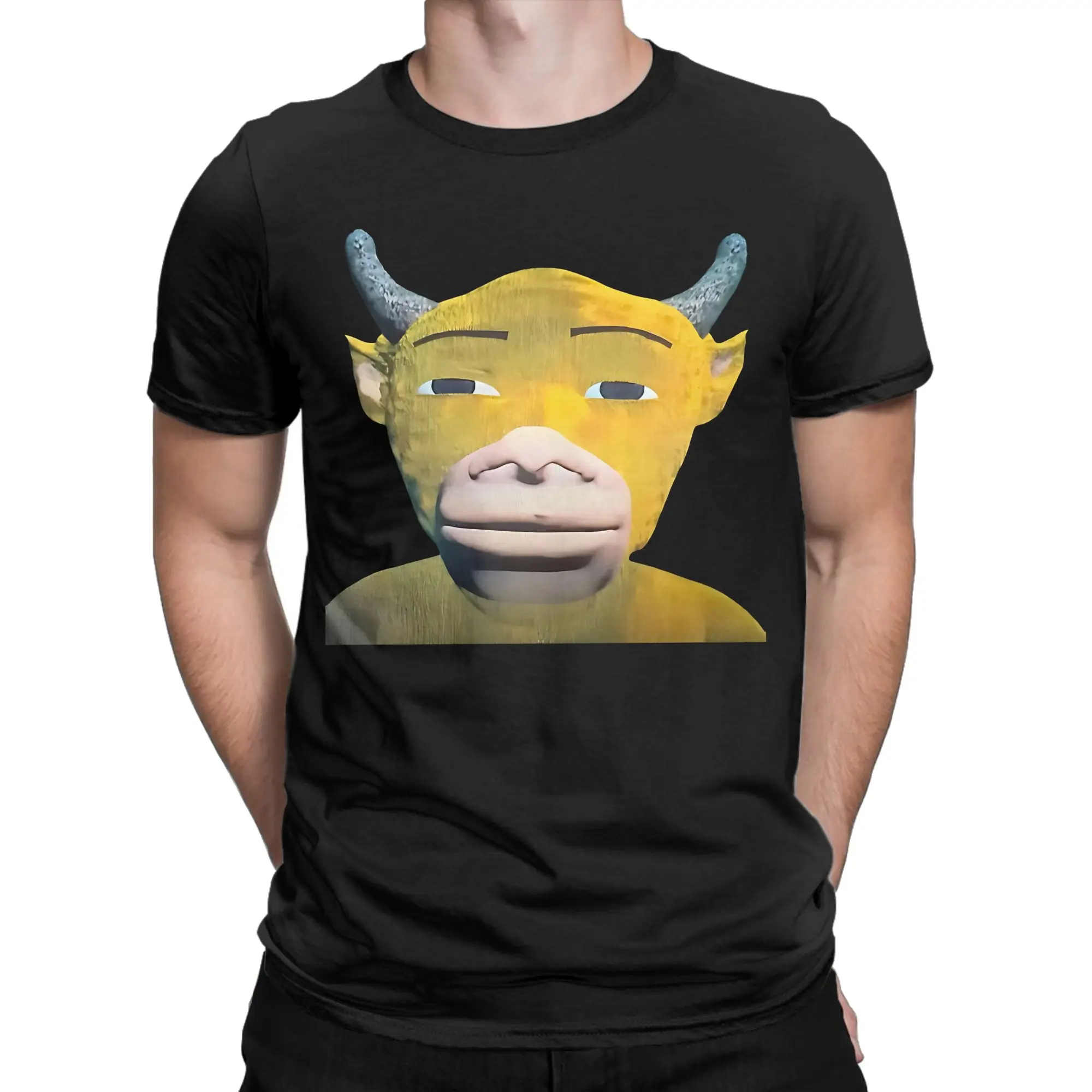 Novelty Niu Lai Movie Mother Cow Character  T-Shirt For Men Women Round Neck Short Sleeve Top Tee  Cotton Summer Clothes