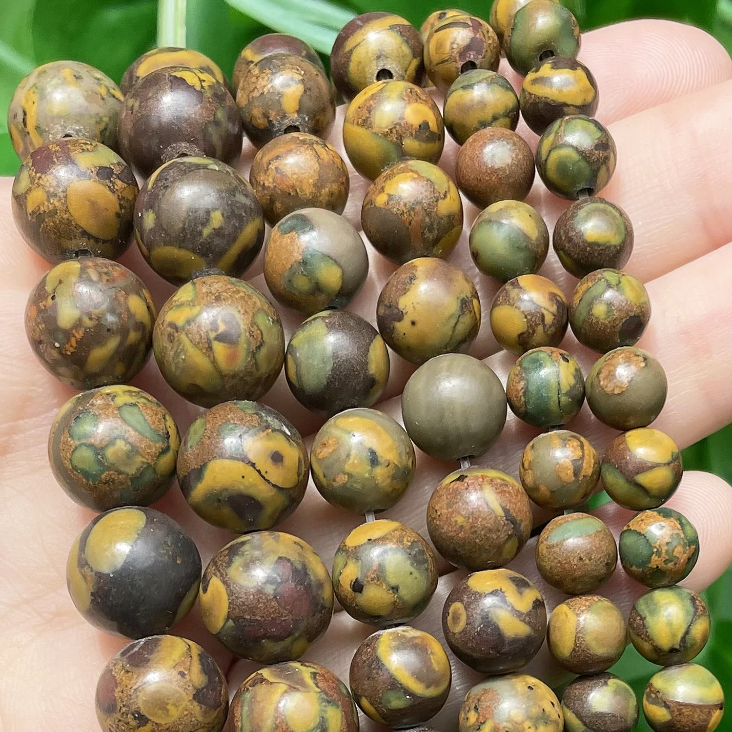 

Natural Stone Candy Jaspers Loose Round Spacer Beads for Jewelry Making Beadwork DIY Bracelet Necklace Accessories 15'' 6 8 10mm