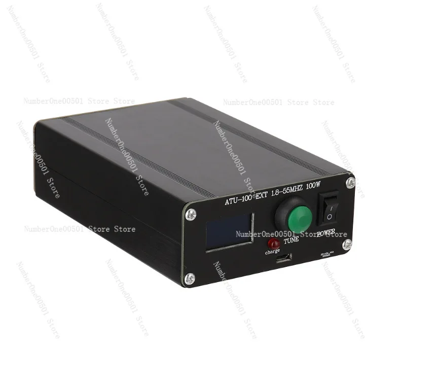 1.8 to 55MHz Mini Auto Antenna Tuner 0.96 Inch Display Rechargeable Portable Wide Band ATU Enclosed Case