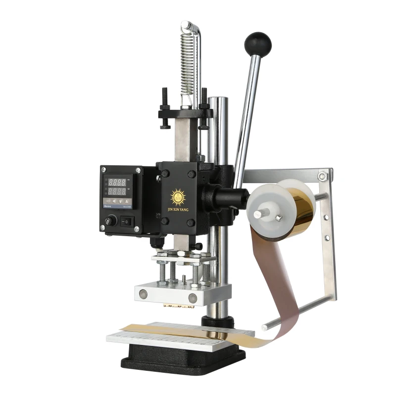 

Hot Foil Stamping Machine 500W Heat Press Bronzing Paper Holder Manual Embossing Machine Used For Leather PVC Papers Embossing