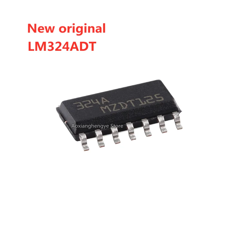 10PCS LM324ADT 324A LM224ADT 224A LM124DT 124 SOP-14 Low power four-way operational amplifier chip Low input bias current