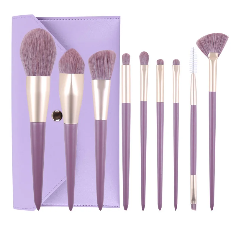 

Zoreya Makeup Brush Purple Sweet Potato Series Makeup Set Brush Tip Tail Beauty Tool Makeup Brush Set