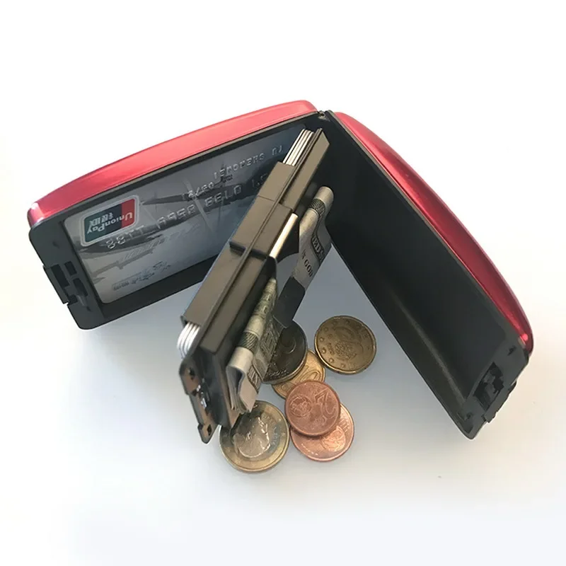

Anti-theft Scanning Protect Holder Aluminum Metal Plastic Bankcard Blocking Hard Case Wallet Credit Card Anti-RFID for Men Women