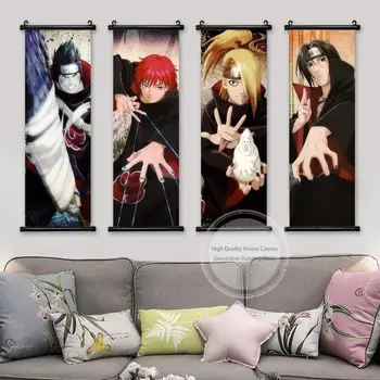 Naruto závěsný obraz na plátně domácí dekorace nástěnné kresby hatake kakashi svitky obrázek anime uchiha itachi plakát bar kavárna 10 nejlepší prodej plakát s Narutem - №9