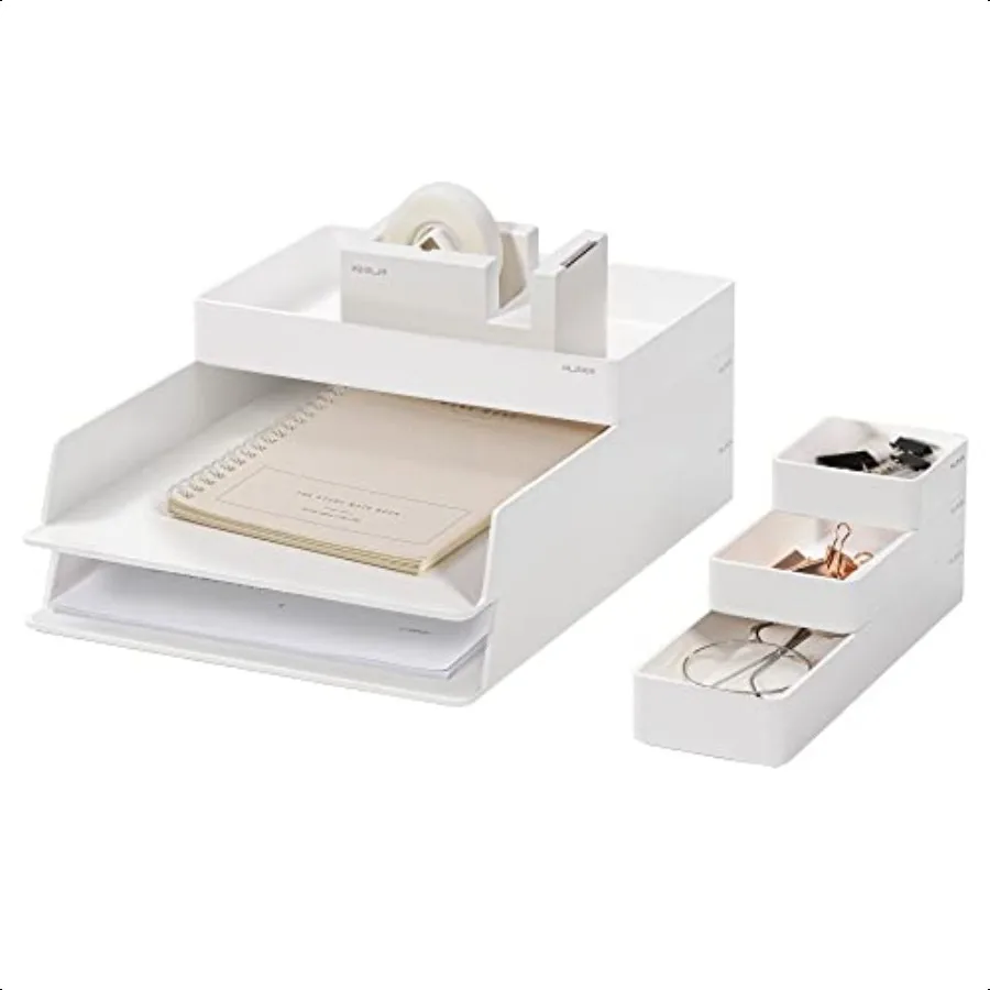 

Paper Letter Tray Organizer Stackable 6 Pieces Desk Accories Workspace Organizers File Sorter Office plies for Desk White