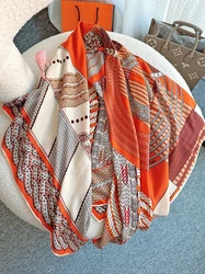 Dressage Tressage shawl 140 Silk Cashmere Scarf Pashmina 140*140cm Hand Rolled Square Shawls Luxury Brand 30% Silk 70% Cashmere