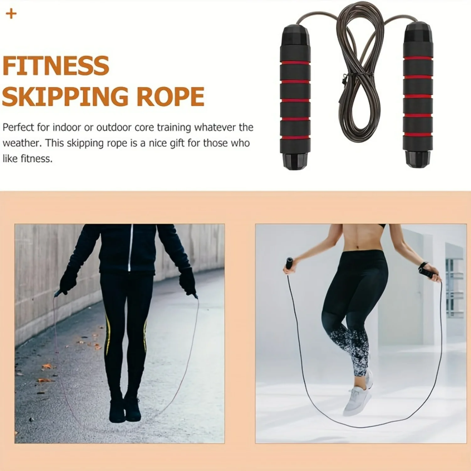 

Rapid Speed Jump Rope, Adjustable Steel Skipping Rope With Foam Handle, Suitable For Fitness, Workout, Exercise And Weight Loss