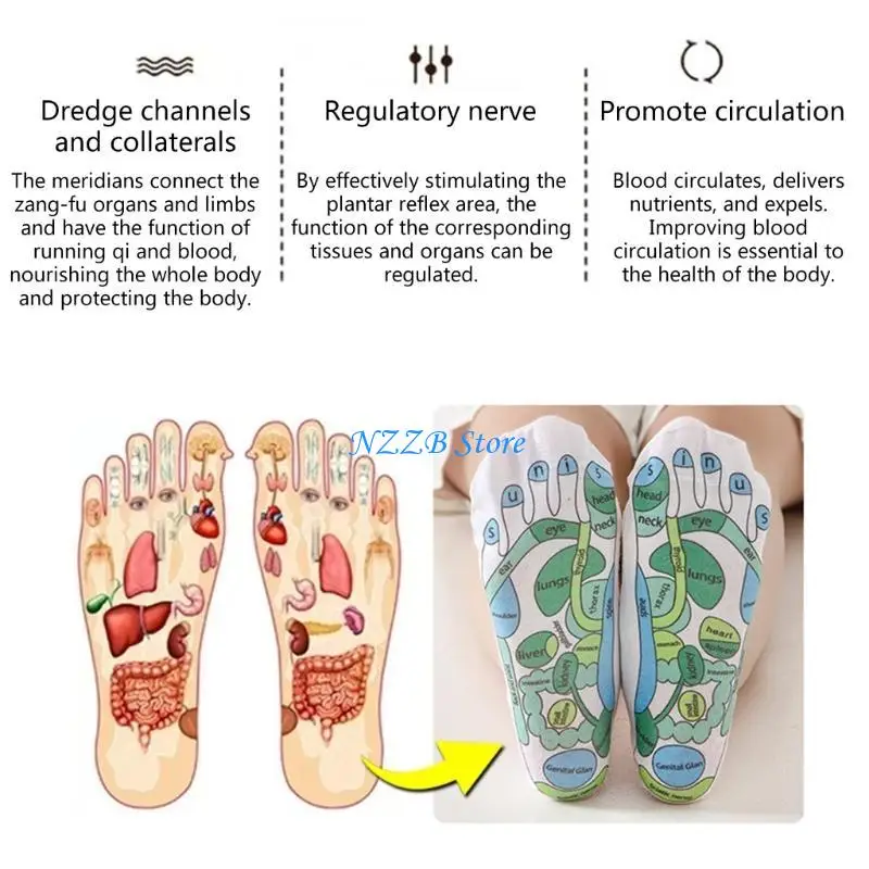 

T21F Acupressures Reflexology Gloves Massage Gloves Socks Fatigue Relief Acupoints Tool