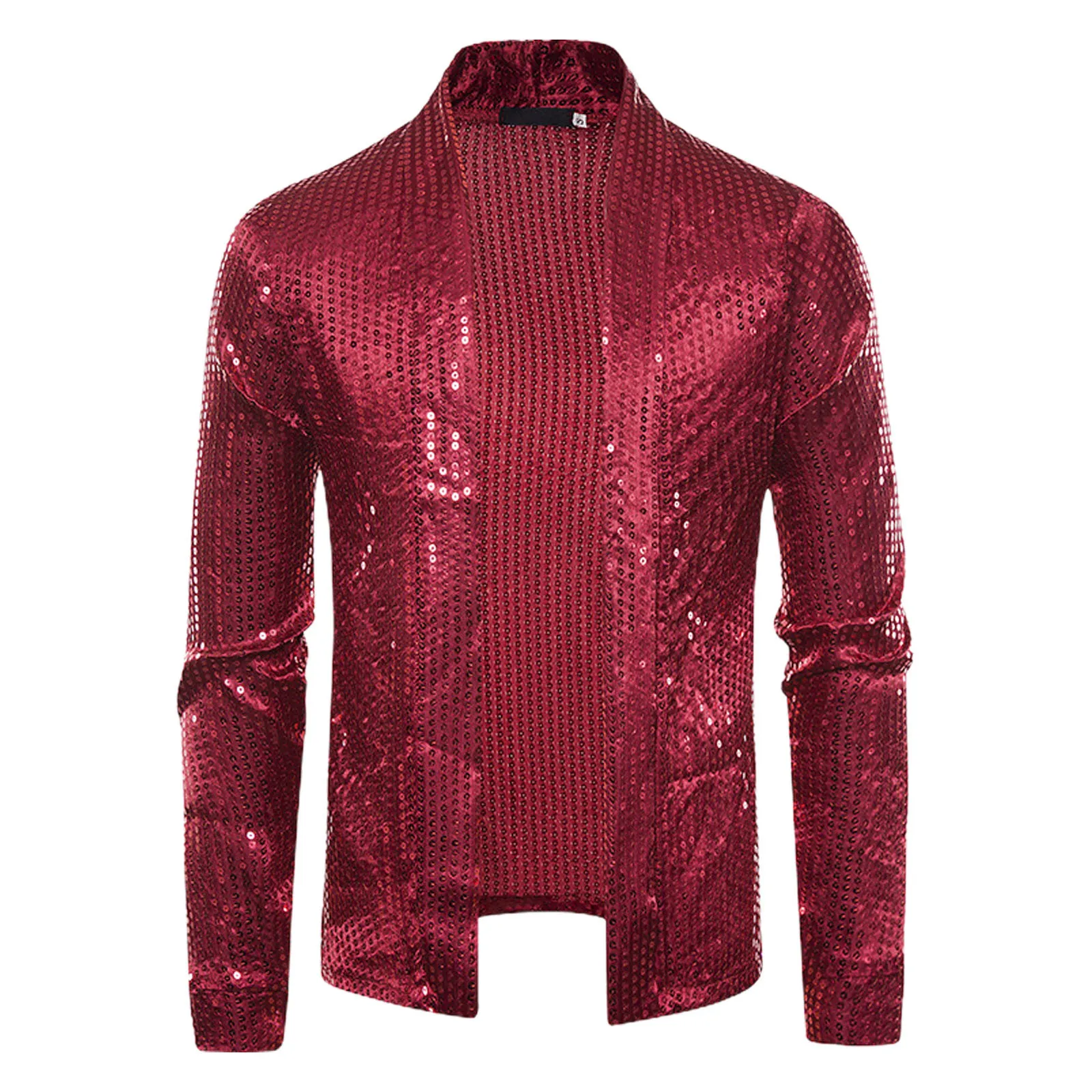 

Men's Nightclub Fashion Sequin Sweater Unbuttoned Cardigan Long Sleeve Knit For Men Slim Fit Cardigan Men