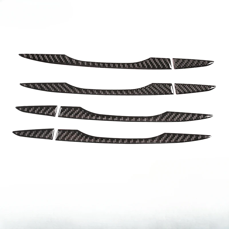 External handle stickers Suitable For 16-19 Honda Civic made of genuine carbon fiber (soft) 8-piece set