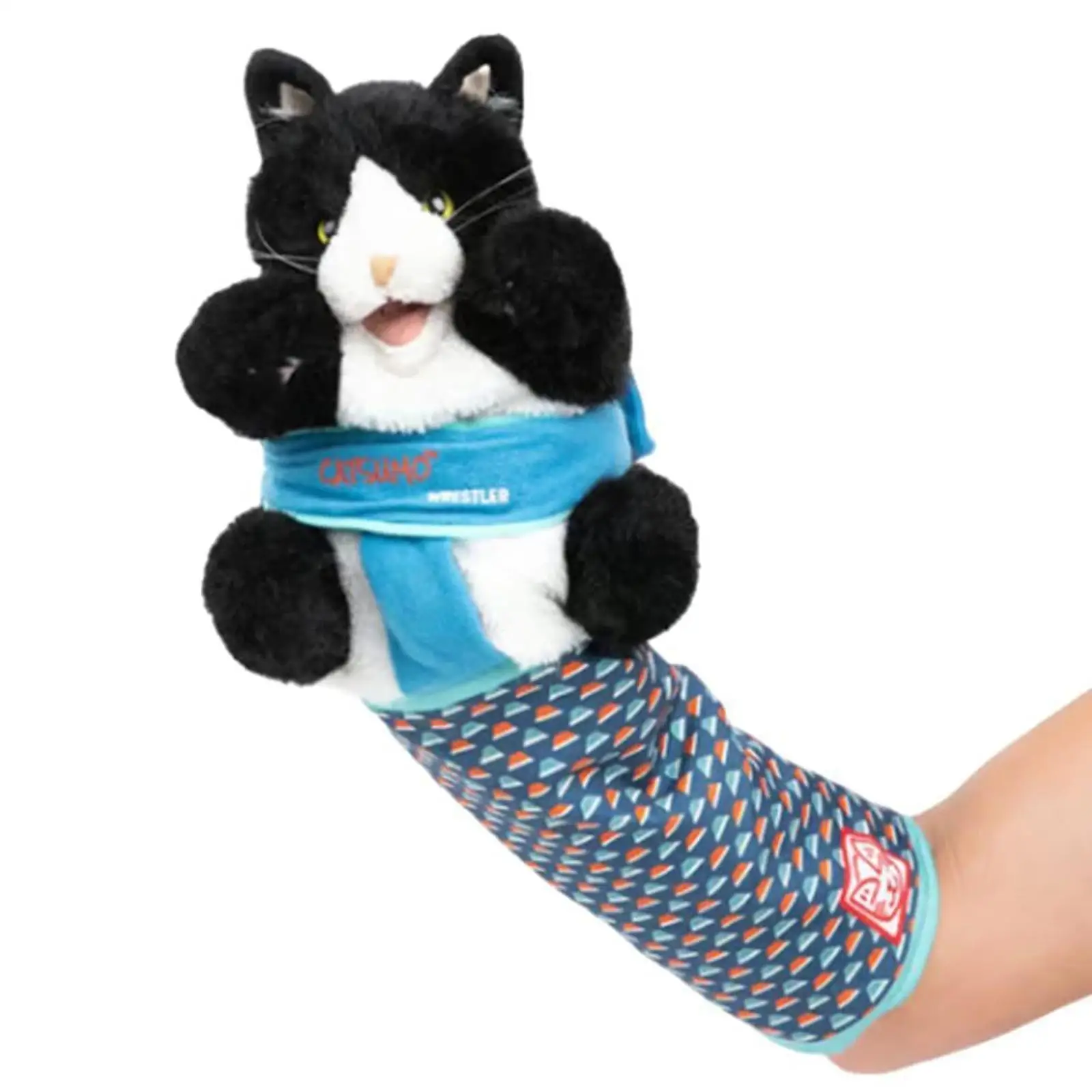 Marionnette à main pour chat, gant de main pour jeu interactif, jouet de frappe de chat en peluche confortable, jouet d'animal en peluche, jouet de lutte pour chat