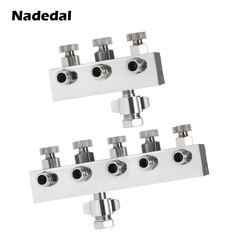 Divisor de Manguera de Aire para Aerógrafo Nasedal, Accesorio de Aerógrafo, Entrada Hembra 1/4"BSP, Salida Macho 1/8"BSP, Herramienta para Pistola de Pintura y Modelismo