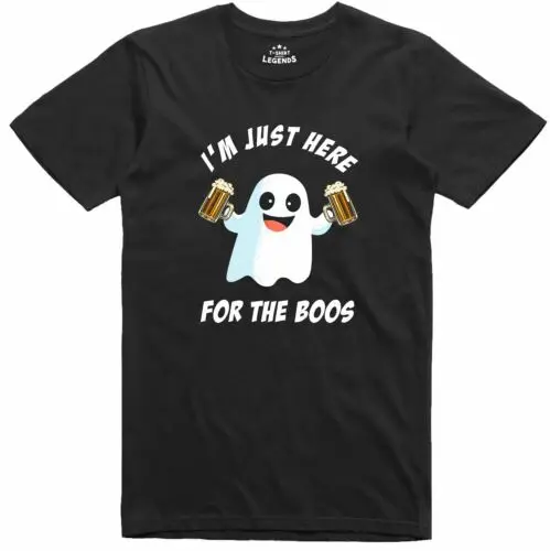 Halloween Kostüm Just Here For The Boos Lustig 100% Baumwolle T-Shirt