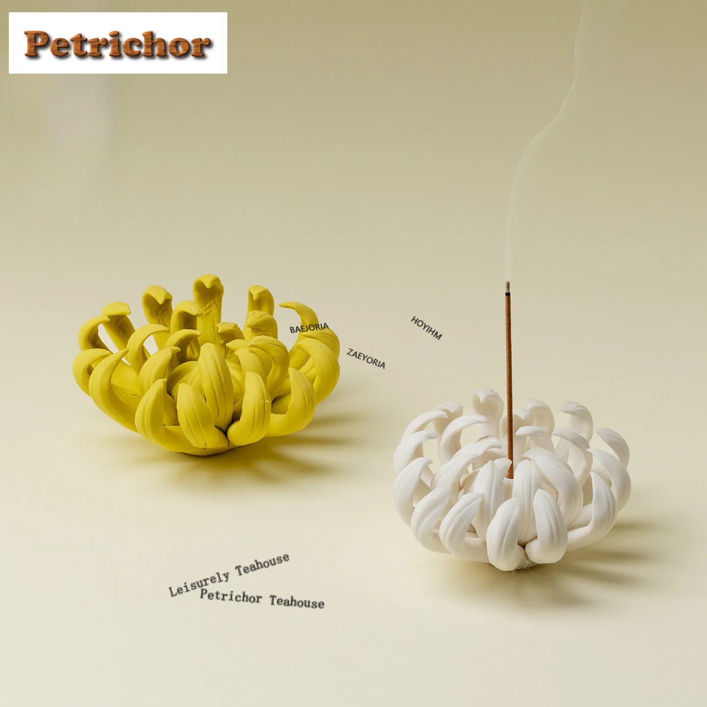 

Handmade Pinch Flower Chrysanthemum Incense Holder Zen Garden Incense Burners Consecrate Censer Chinese Tea Set Ornaments Gift