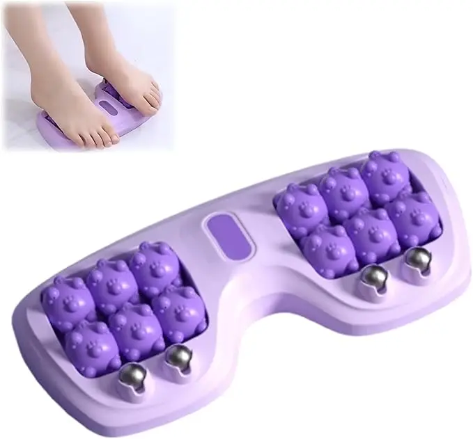 Portable Double Foot Massage Roller, Plantar Fasciitis Relief, Double Acupoint Massage Therapy, Used to Relieve Stress and Improve