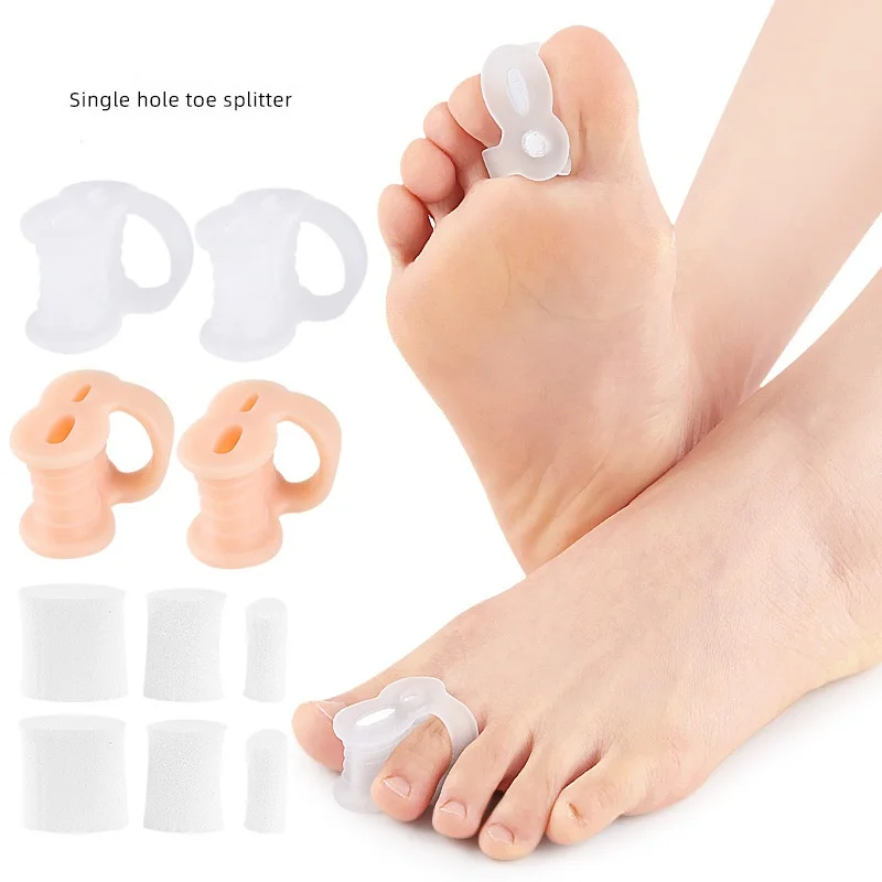 Forefoot Pad Single-hole Toe Separator For Hallux Valgus Bigfoot Bone Overlapping Toe Orthopedics Adjustable Sponge Plug