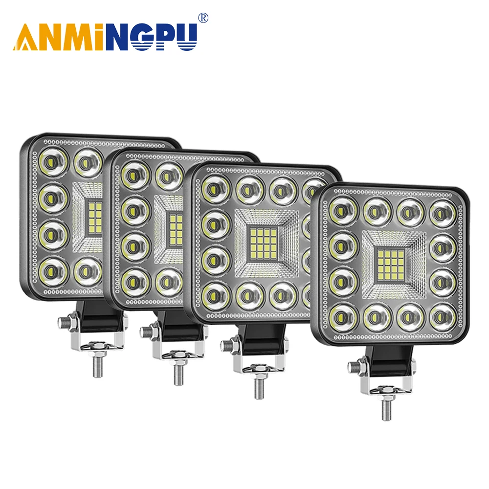 

ANMINGPU 96W LED light Bar Spotlight Mini Car Work Light Offroad For Jeep Truck Boat Tractor ATV Barra LED Headlight 12V 24V