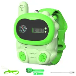 Walkie Talkie Watches For Kids 2X Cartoon Walkie-talkies For Kids With LED Lights Remote Call Phone With Clock And Compass