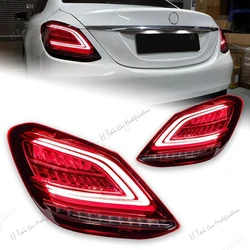Pair LED Tail Lights For Mercedes-Benz C-Class W205 C180 C200 C250 C300 2015-2018 Rear Lamps Taillights Car Taillight Assemblies
