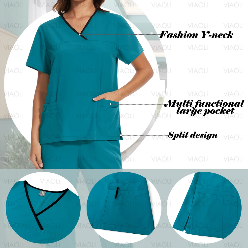 Doctor Dentist Work Clothes Medical Clinical Uniforms Women Nursing Costume Nurse Scrubs Uniforms Scrubs Set Spa Beauty Workwear