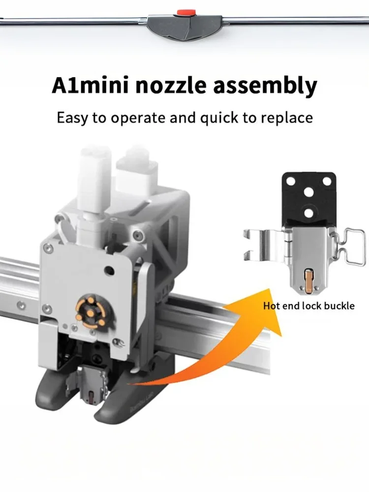 

Металлический модернизированный нагревательный блок Hotend для A1/A1mini, никелированные медные монтажные компоненты сопла для A1mini