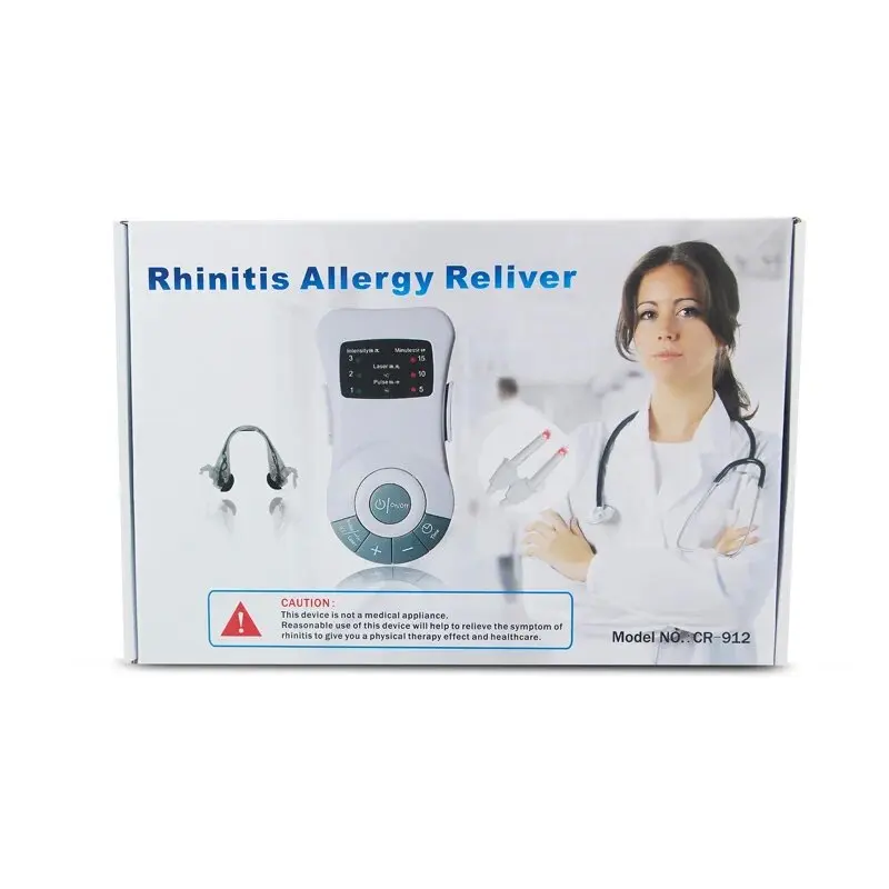 Allergy Rhinitis Therapy Machine Electric Sinusitis Sneezing Nasal itching Nose Care Device Safety Laser Light Treatment Cure