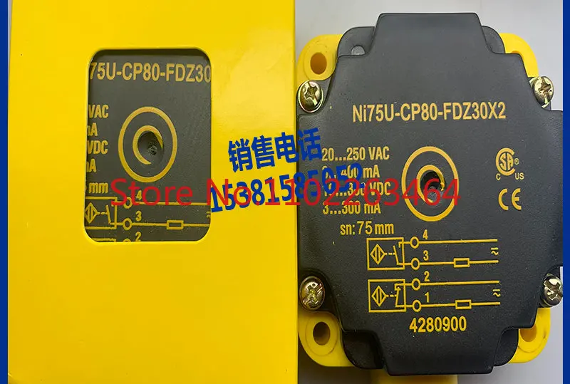 Square proximity switch NI75U-CP80-FDZ30X2 normally open/normally closed sensor brand new