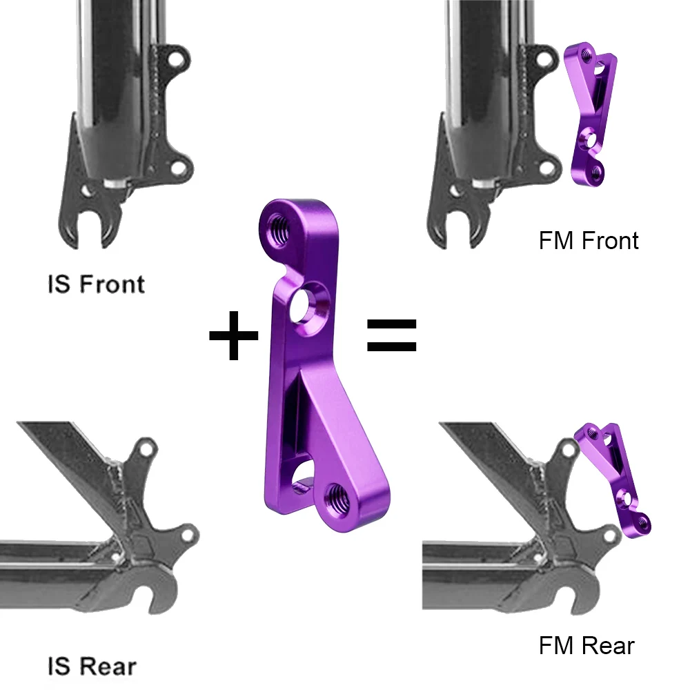 IS Mount to Flat Mount Brake Adapter MTB Bracket Frame Fork IS To Flat Caliper Mount Bicycle Disc Brake Adaptor B Mount Rotor - view 4
