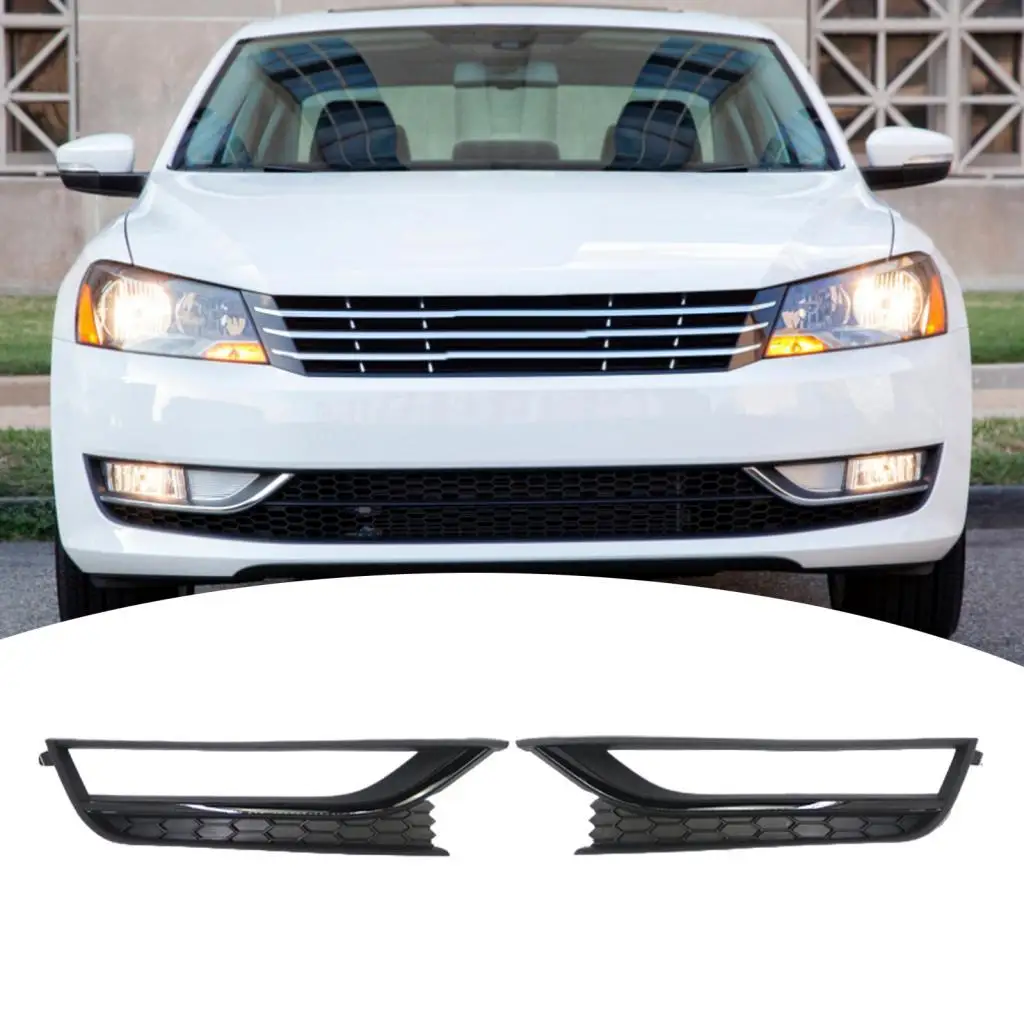 Fog Light Grille Covers 2 Pieces for Volkswagen Passat 2012 to 2015 Easily Install