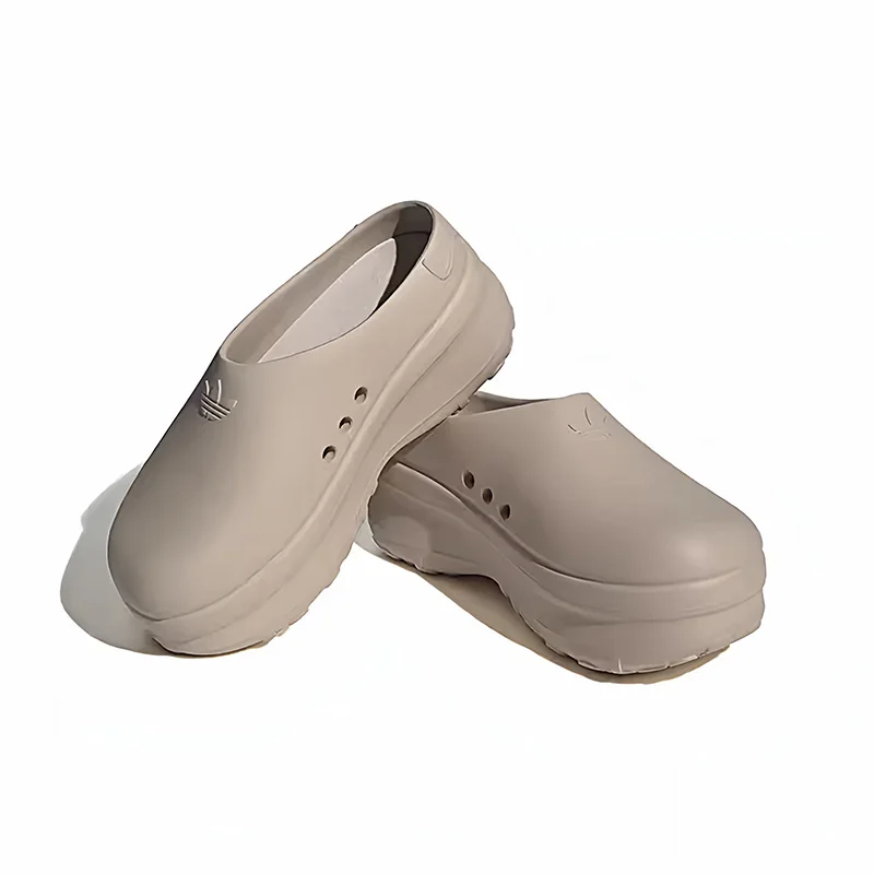 2026 Sport Adidas Originals Womens Platform Clogs IE7052 Slip On Design Eco Friendly Recycled Material Beige Sandals