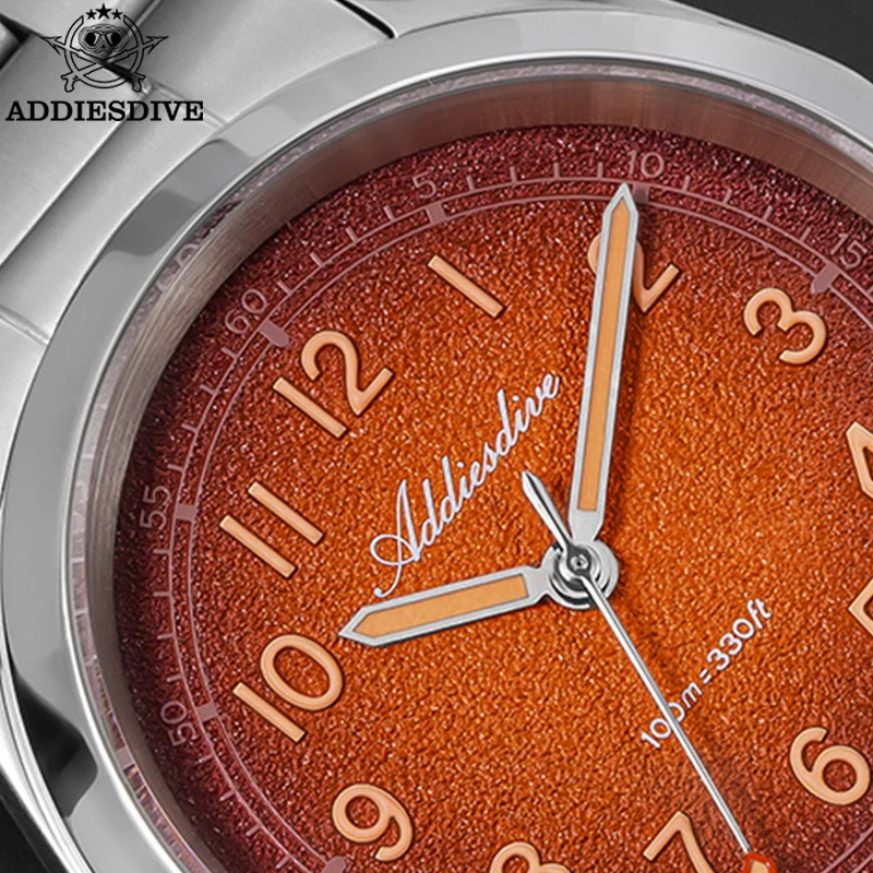

ADDIESDIVE New Men's Watches 36mm Top Brand Quartz Wristwatch Sapphire Mirror Stainless Steel 100m Waterproof Luminous Watch