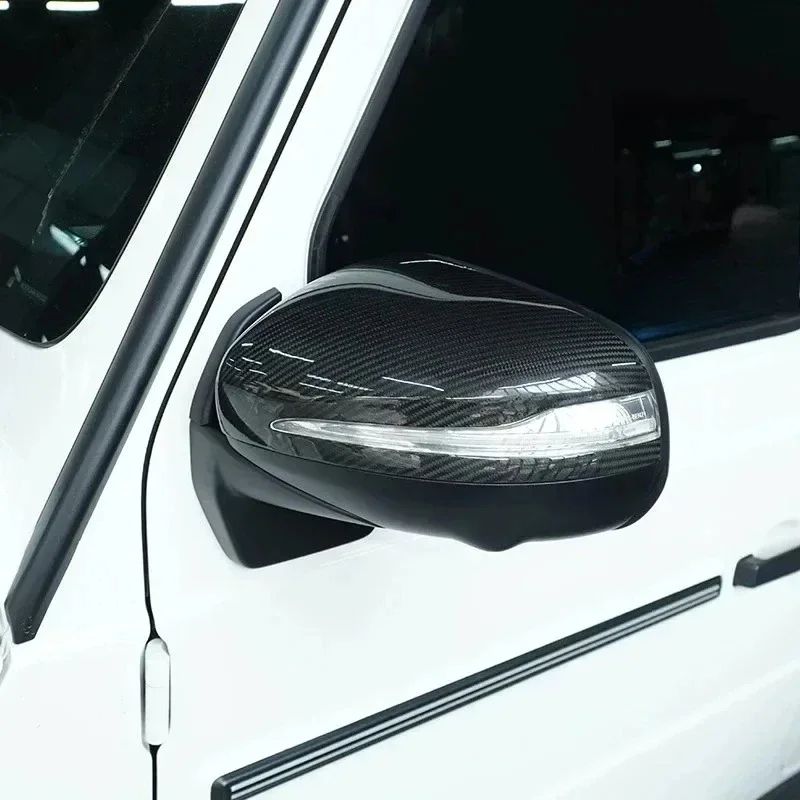 

For Mercedes-Benz G Class W463 W464 W465 G500 G63 G65 Real Dry Carbon Fiber 2013-2025 Exterior Rearview Mirror Cover Accessories