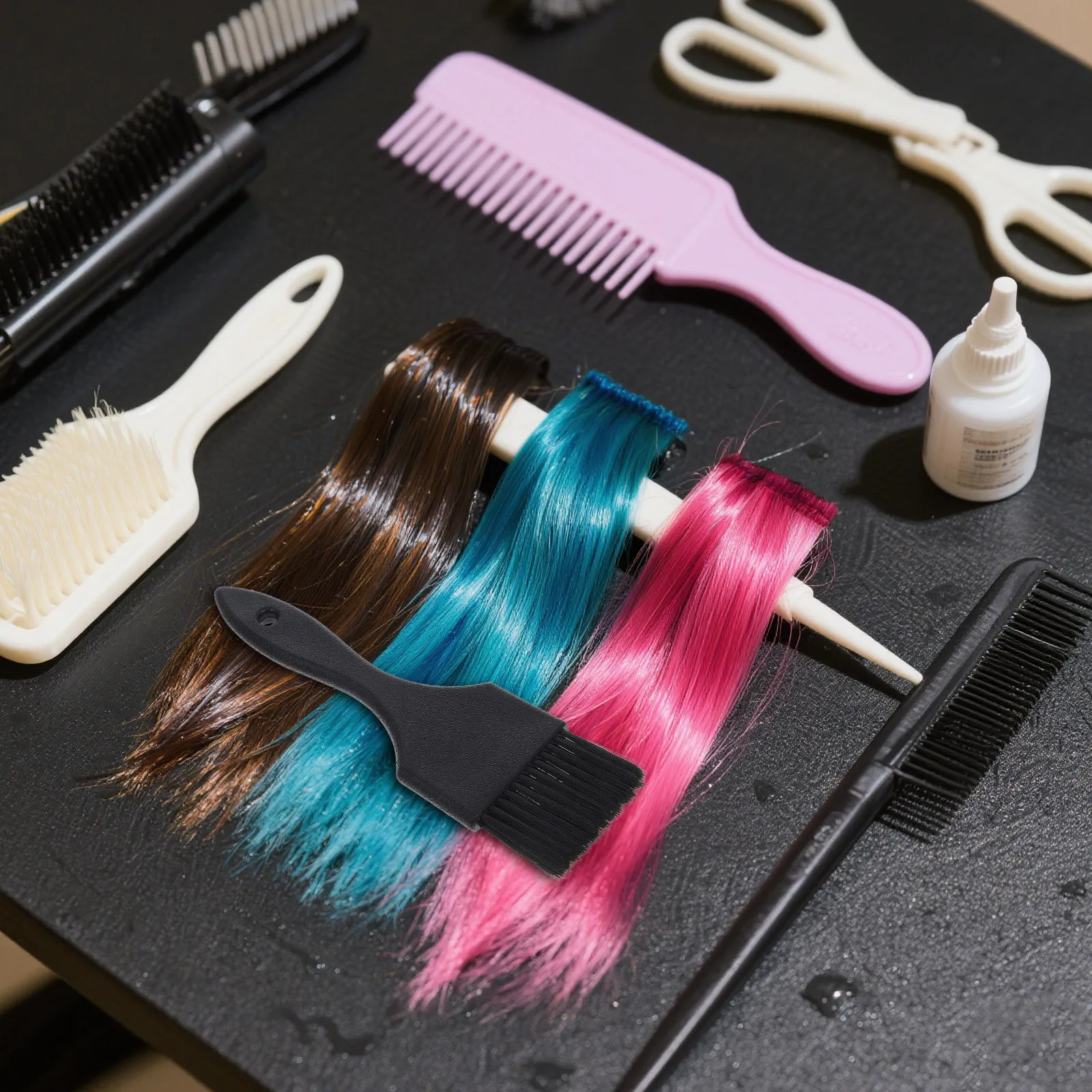 1Pcs Hair Dye Brush Professional Salon Grade Nylon Bristles Plastic Handle Easy Grip for DIY Home Hair Coloring
