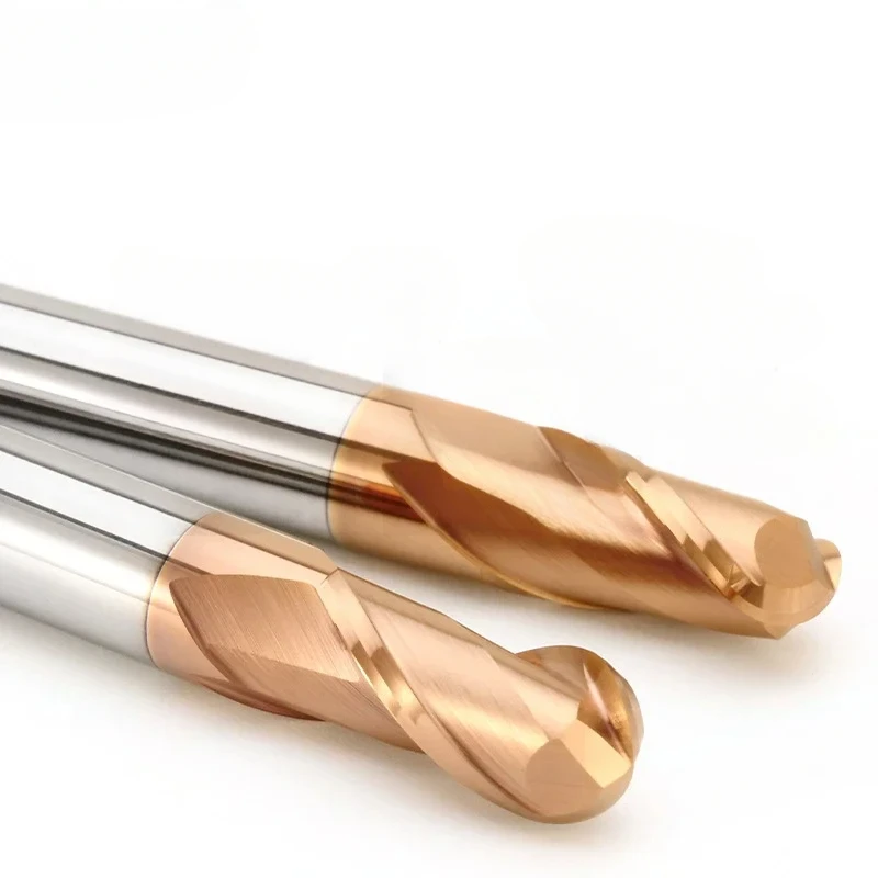 HRC55 2 Flute Ball Nose End Mill R0.5 Carbide Milling Cutter Coated Radius Router Bit CNC Router Bit Metal Cutter Milling Tools
