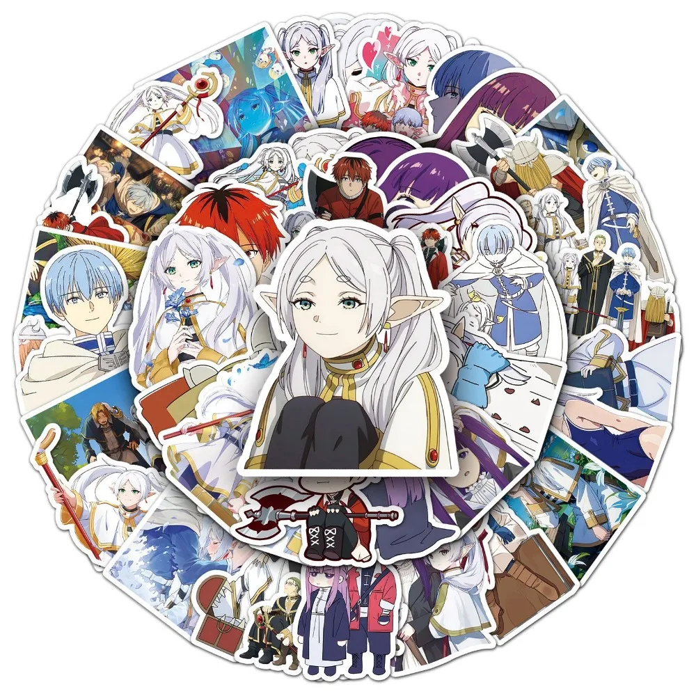 50pcs Frieren Beyond Journey's End Self-adhesive Anime Stickers Manga Cartoon Kawaii Drawing Doodle Decorations image 3
