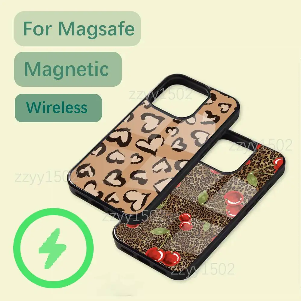 

Fashion Tiger Leopard Print Phone Case For iPhone 17,16,15,14,13,12,11,Pro,Max,Plus,Mini,SE4,E Magsafe Wireless Charging