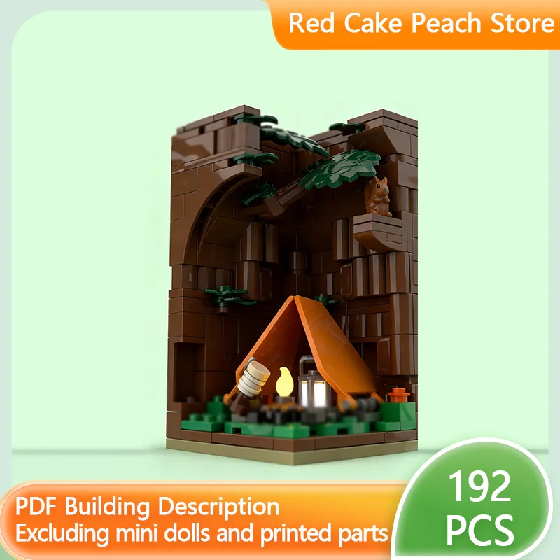 

Модель средневекового замка MOC, строительные блоки, маленькая модульная палатка для кемпинга, развивающая игрушка для детей, подарок на праздник, конструктор