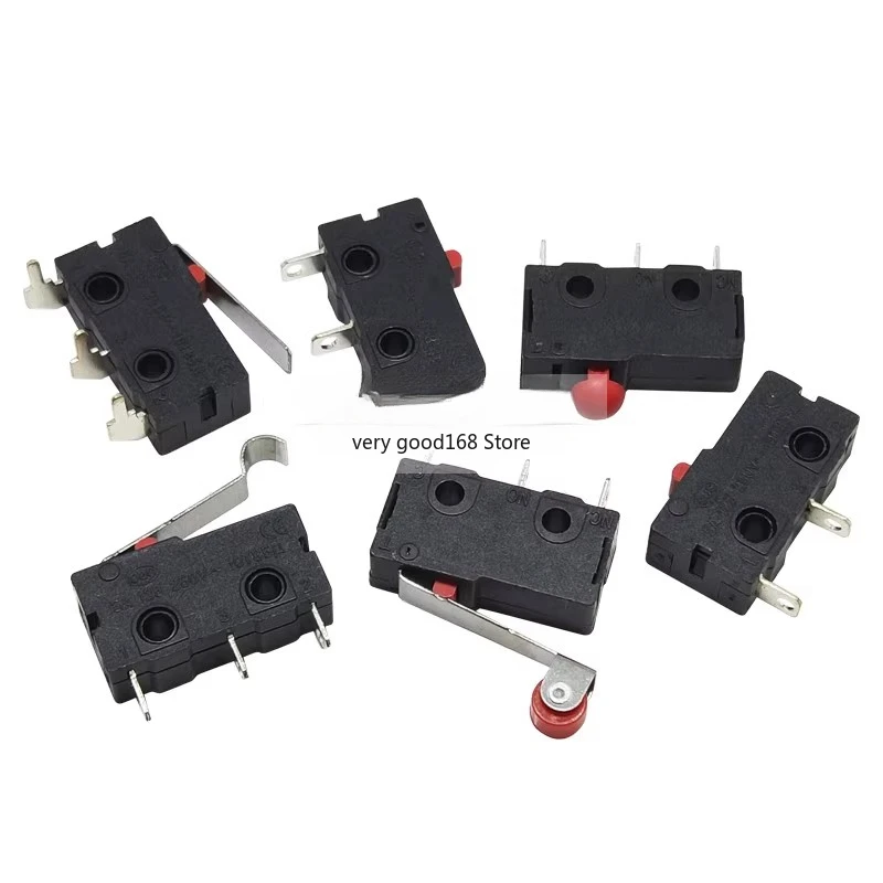 

5 шт. мини-микро концевой выключатель NO NC 3P клеммы SPDT 5A 125 в 250 В роликовый рычаг дуги защелкивающиеся микро выключатели