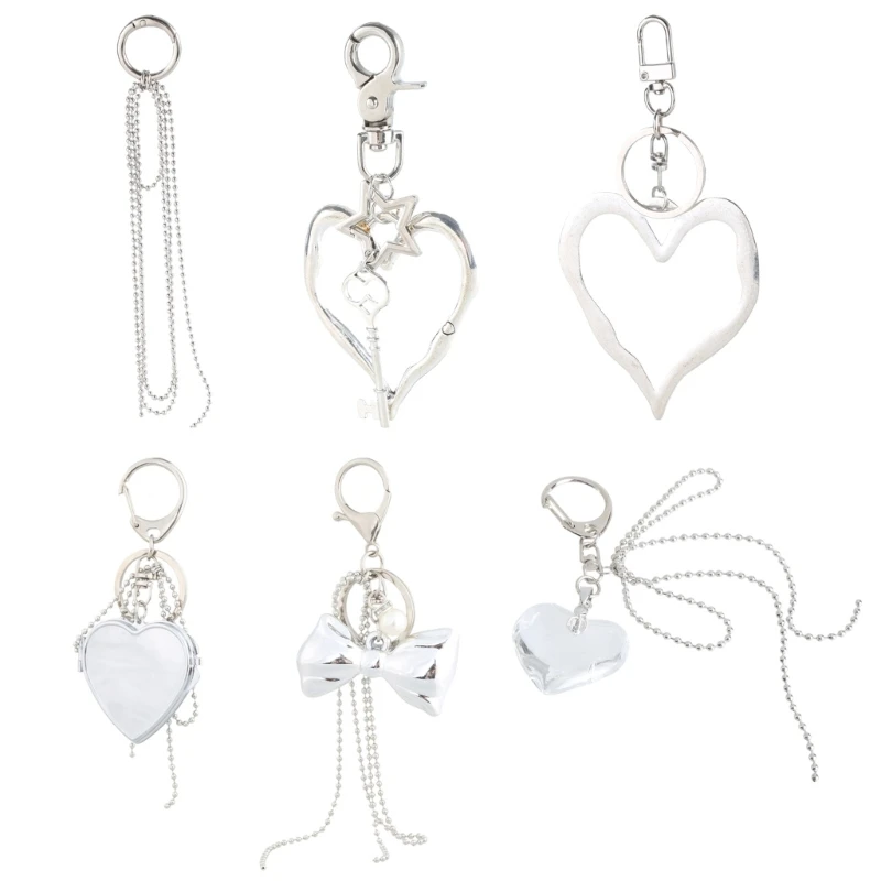 Heart Bag Charm Keychain Fashion Accessory Bag Pendant Backpack Pendant Key Adornment Suitable for Various Occasion