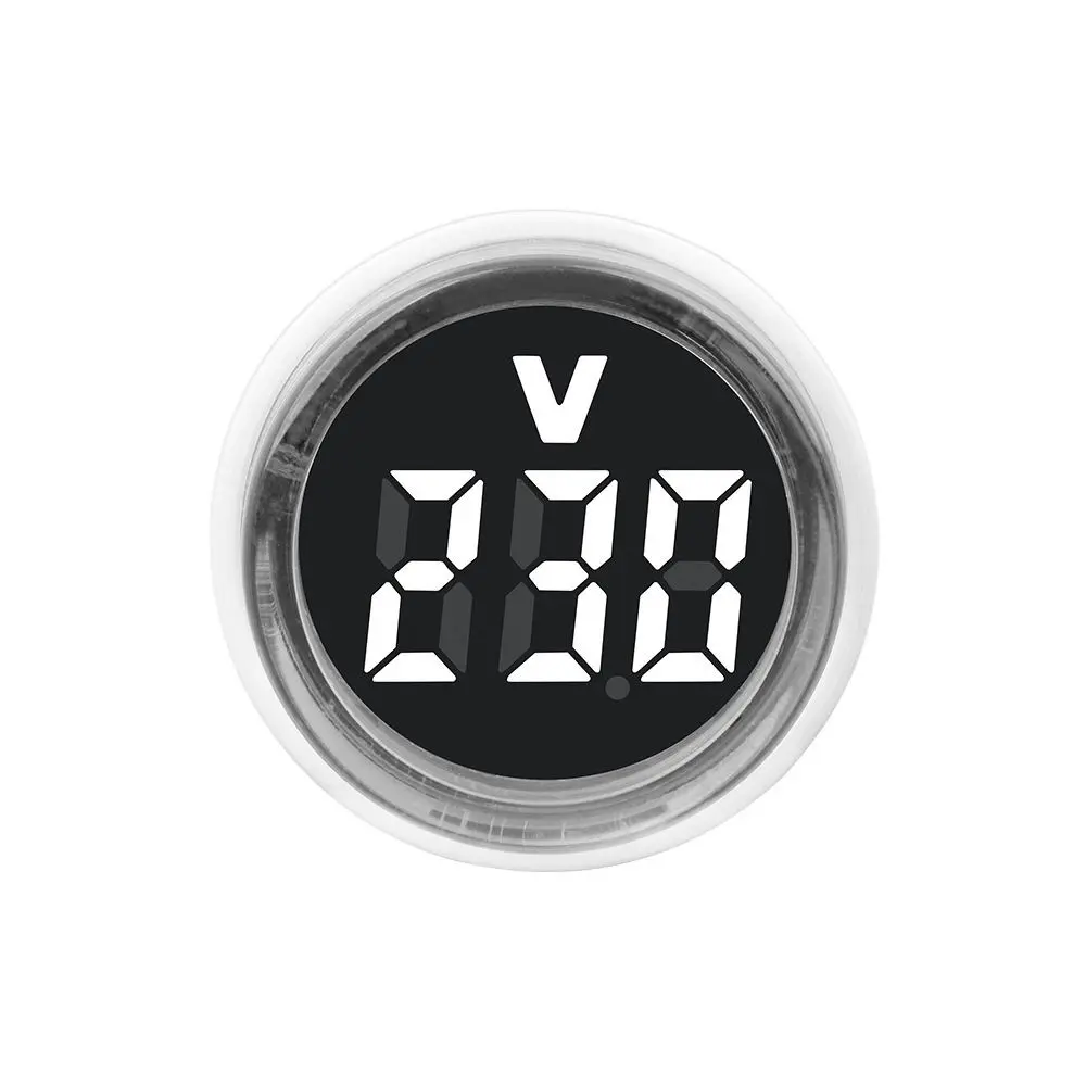 Portable LED Round Voltmeter Digital 220V/230V Voltage Measurement Monitor AC Display Voltmeter